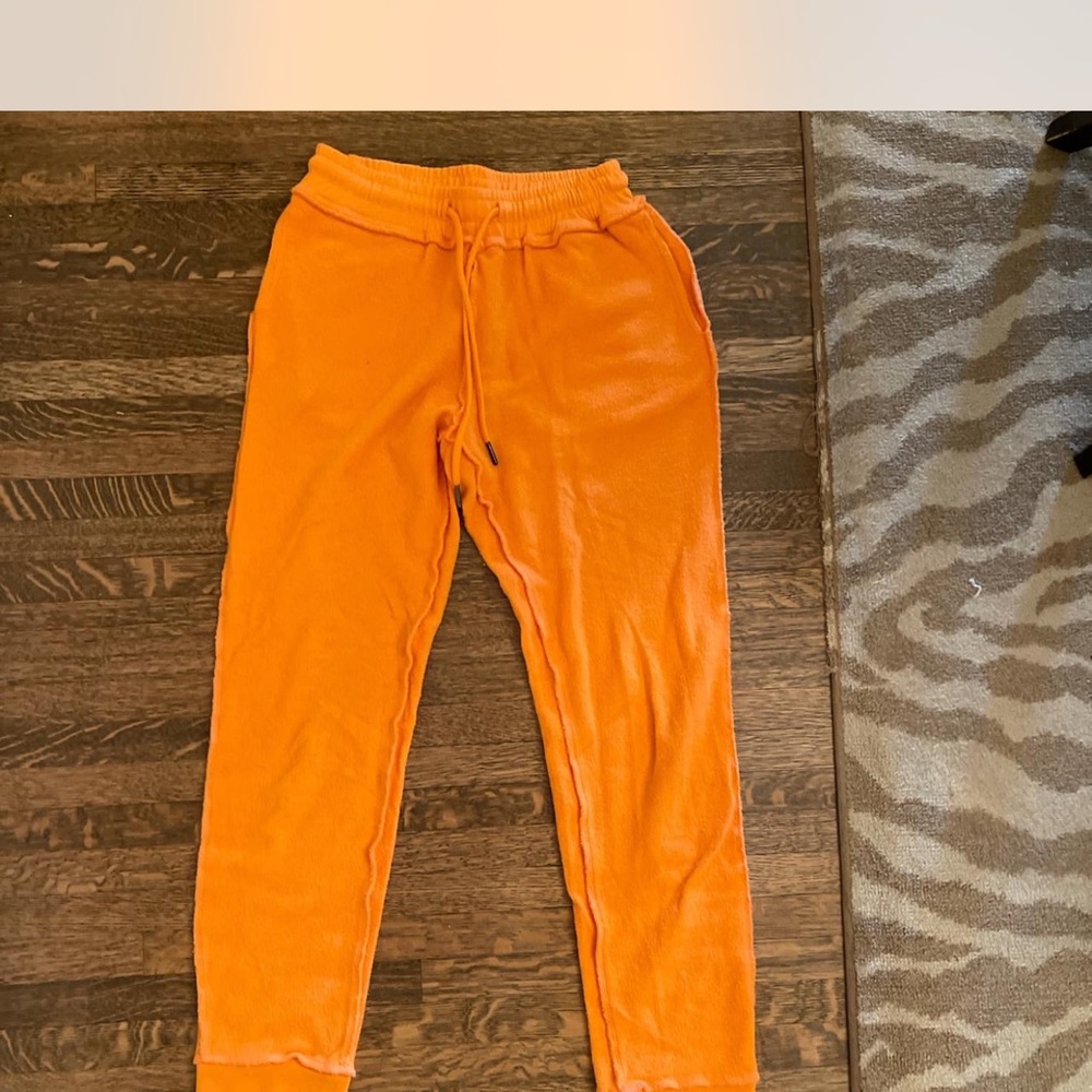 Orange Cozy  Jogger Pants